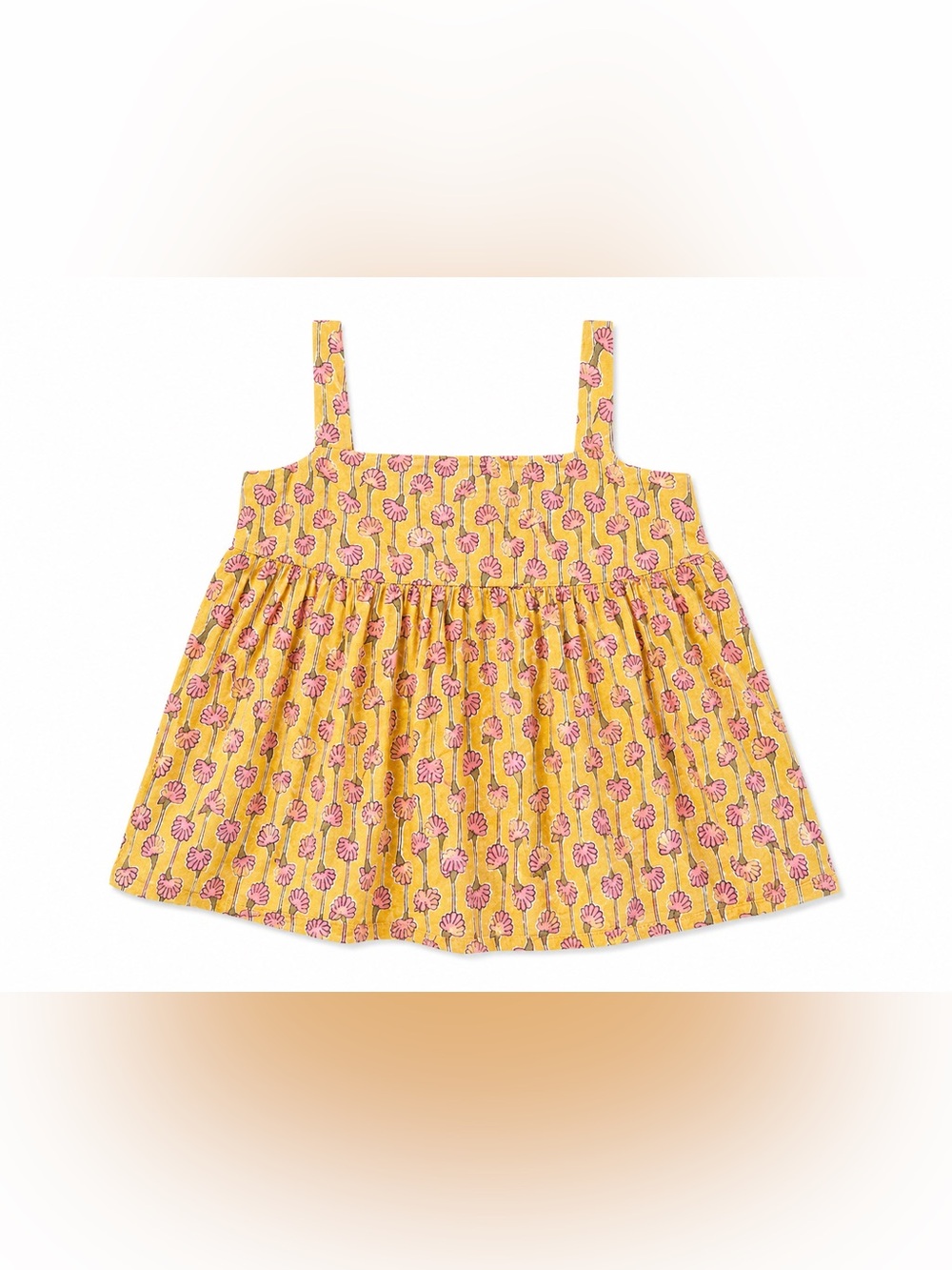 Ciao Lucia Yellow and Pink Floral Cami Top